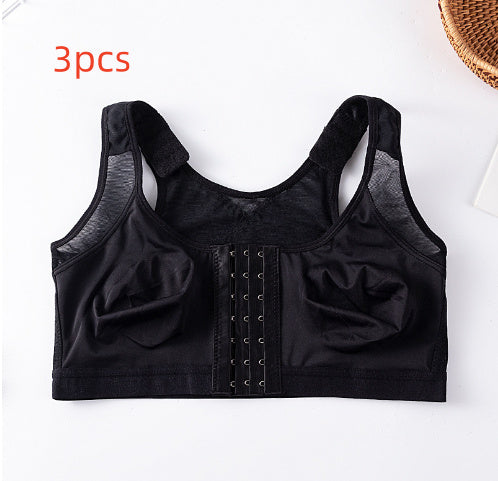 Foreign Trade Front Buckle Closed Sports Bra Plus Size Nocturna-Pro