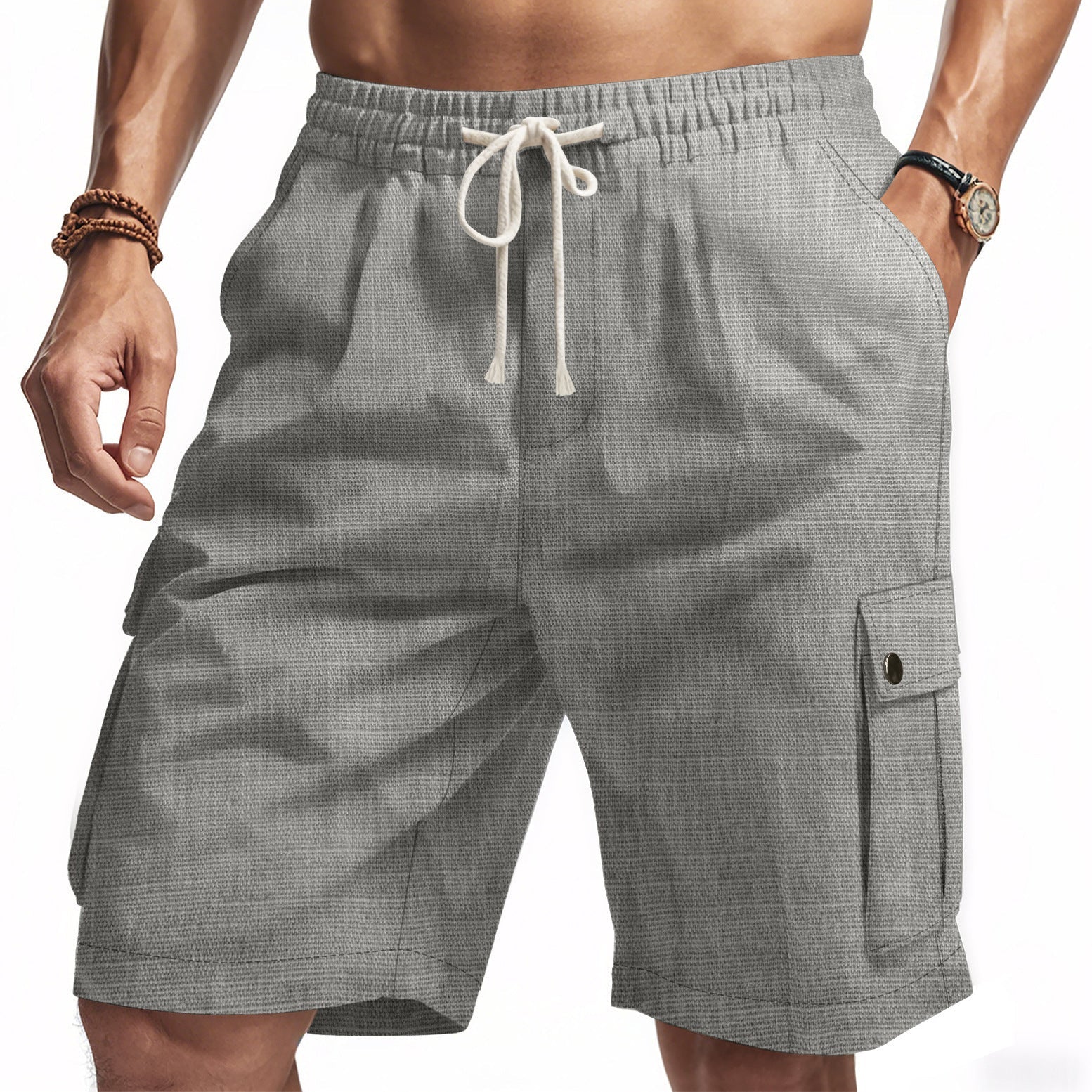 Amekaji Workwear Bamboo Linen Beach Casual Shorts Nocturna-Pro
