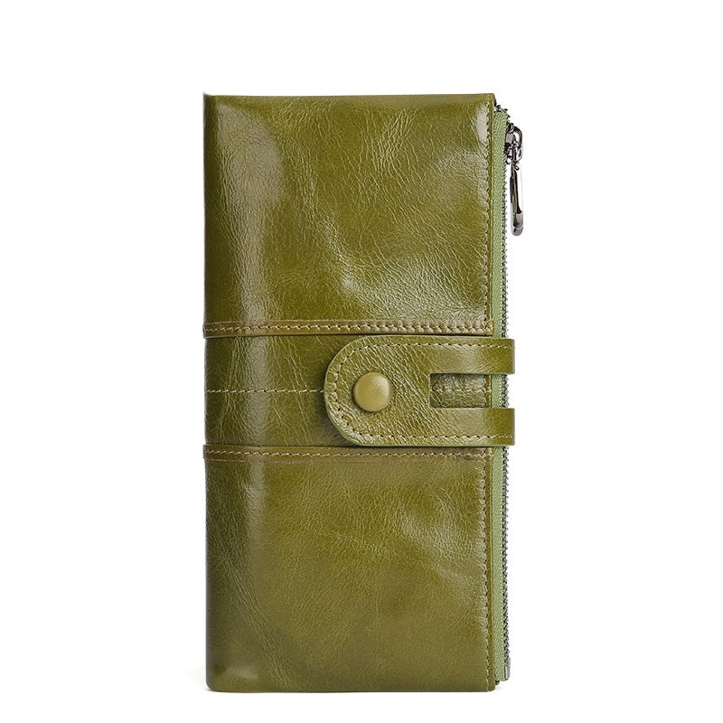 Retro Women's Leather Wallet Fashion Rfid Long Wallet Nocturna-Pro