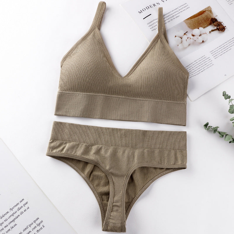 Women's Thin French Style No Steel Ring Panties And Bra Set Nocturna-Pro