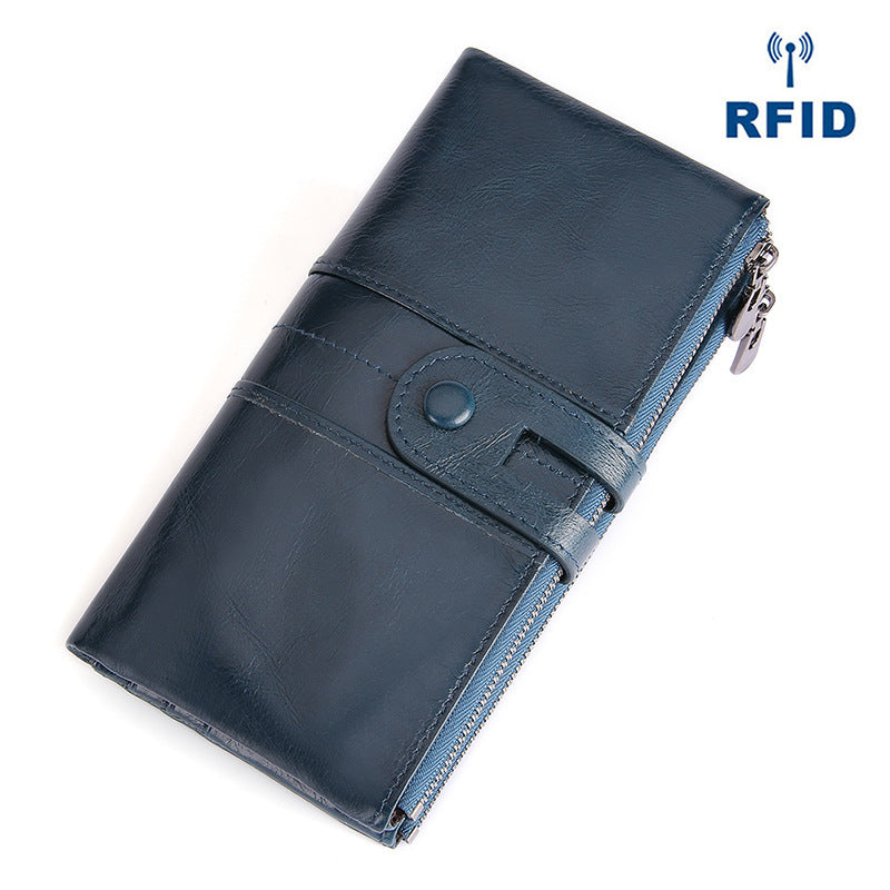 Retro Women's Leather Wallet Fashion Rfid Long Wallet Nocturna-Pro