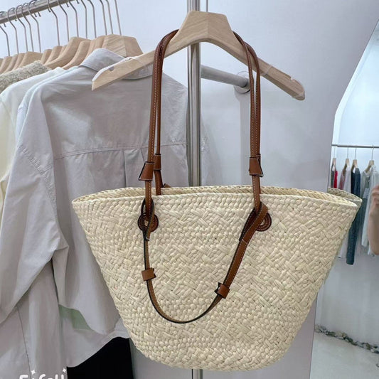 Retro Large Capacity Women's Shoulder Portable Straw-weaved Bag Nocturna-Pro