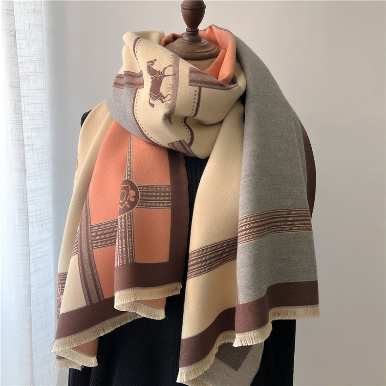 Women's Stitching Thickening Shawl Fashion Nocturna-Pro