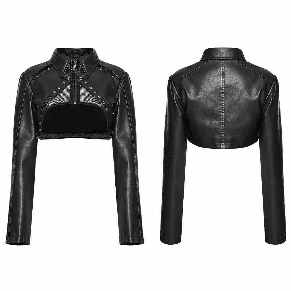 Women's Dark Sweet Cool Short Leather Coat Nocturna-Pro