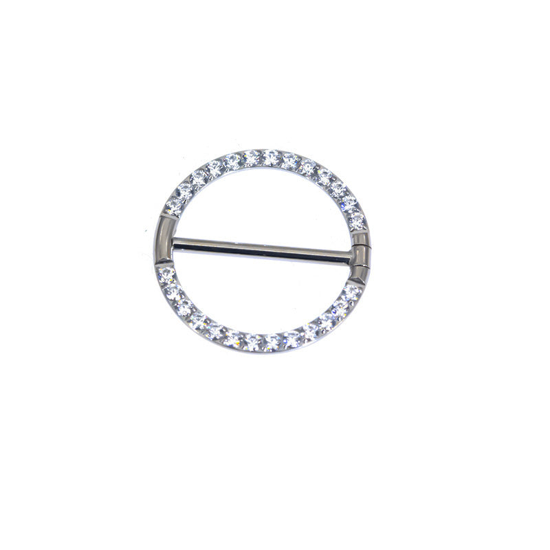 Nipple Ring Diamond Round Nipple Human Body Piercing Accessories Nocturna-Pro