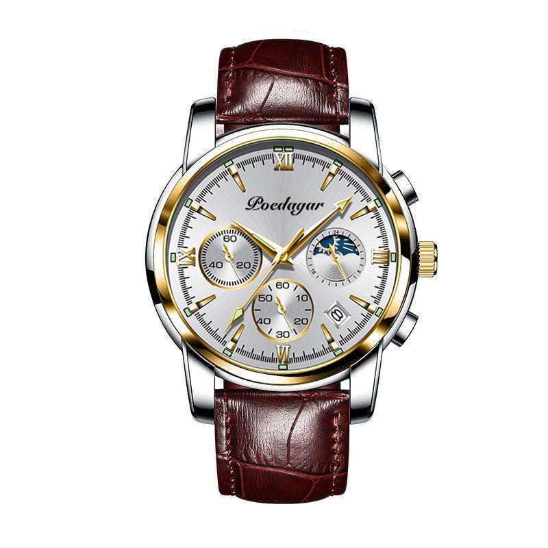 Multifunctional Men's Watch Luminous Waterproof Quartz Wrist Watch Nocturna-Pro