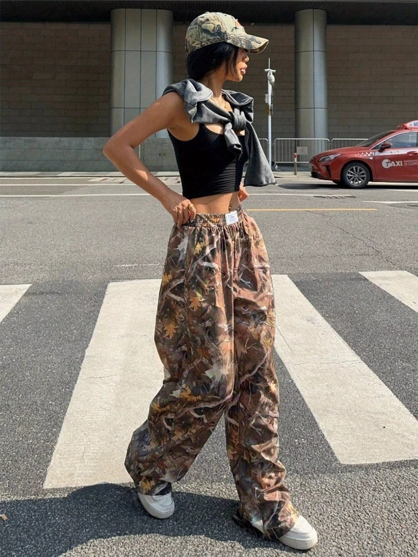 Slimming Casual Pants Hip Hop Retro Street Multi-pocket Camouflage Cargo Pants For Women Y2k Hip-hop Cargo Grunge Baggy Trousers Nocturna-Pro