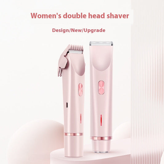 2 In 1 Hair Remover Women's Double Head Shaver Private Pubic Hair Trimmer Electric Razor Wet Dry Electric Body Hair Nocturna-Pro