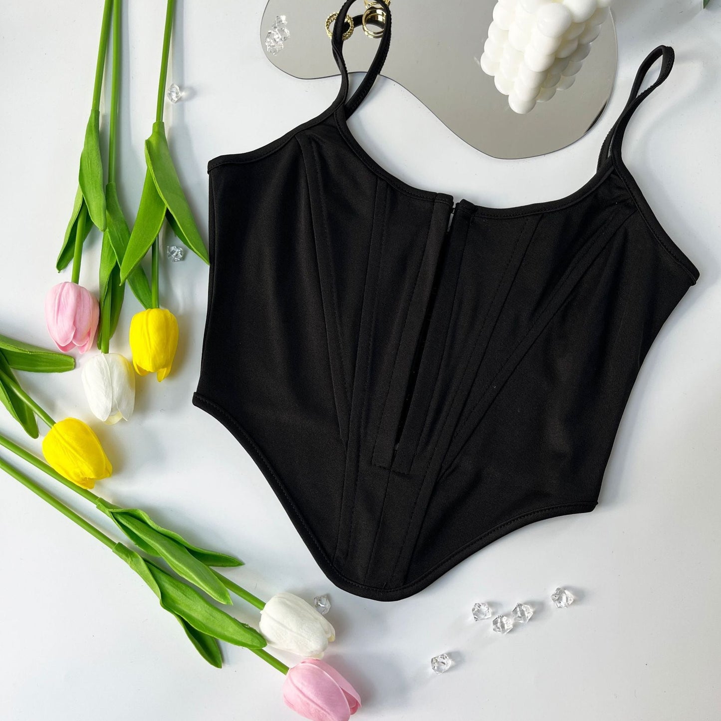 INS Single-breasted Sling Crop Corset Tank Summer Fashion Slim Camisole Vest For Women Clothing Nocturna-Pro