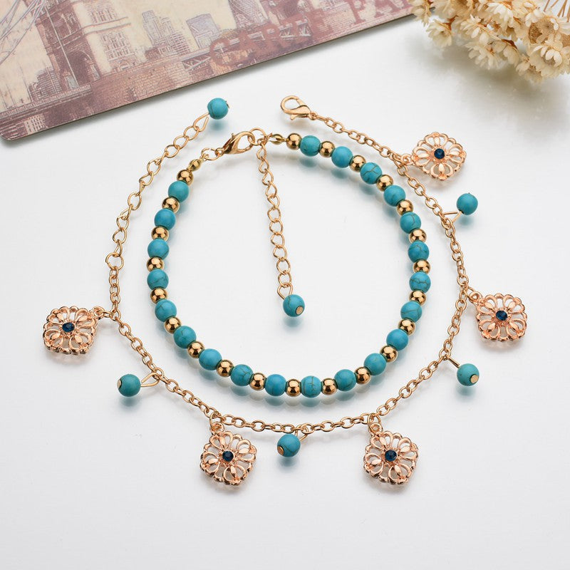 Women's Fashion Retro Anklet Two-piece Set Nocturna-Pro