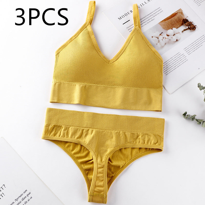 Women's Thin French Style No Steel Ring Panties And Bra Set Nocturna-Pro