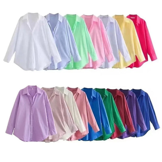 Urban Casual Multi-color Poplin Shirt Nocturna-Pro