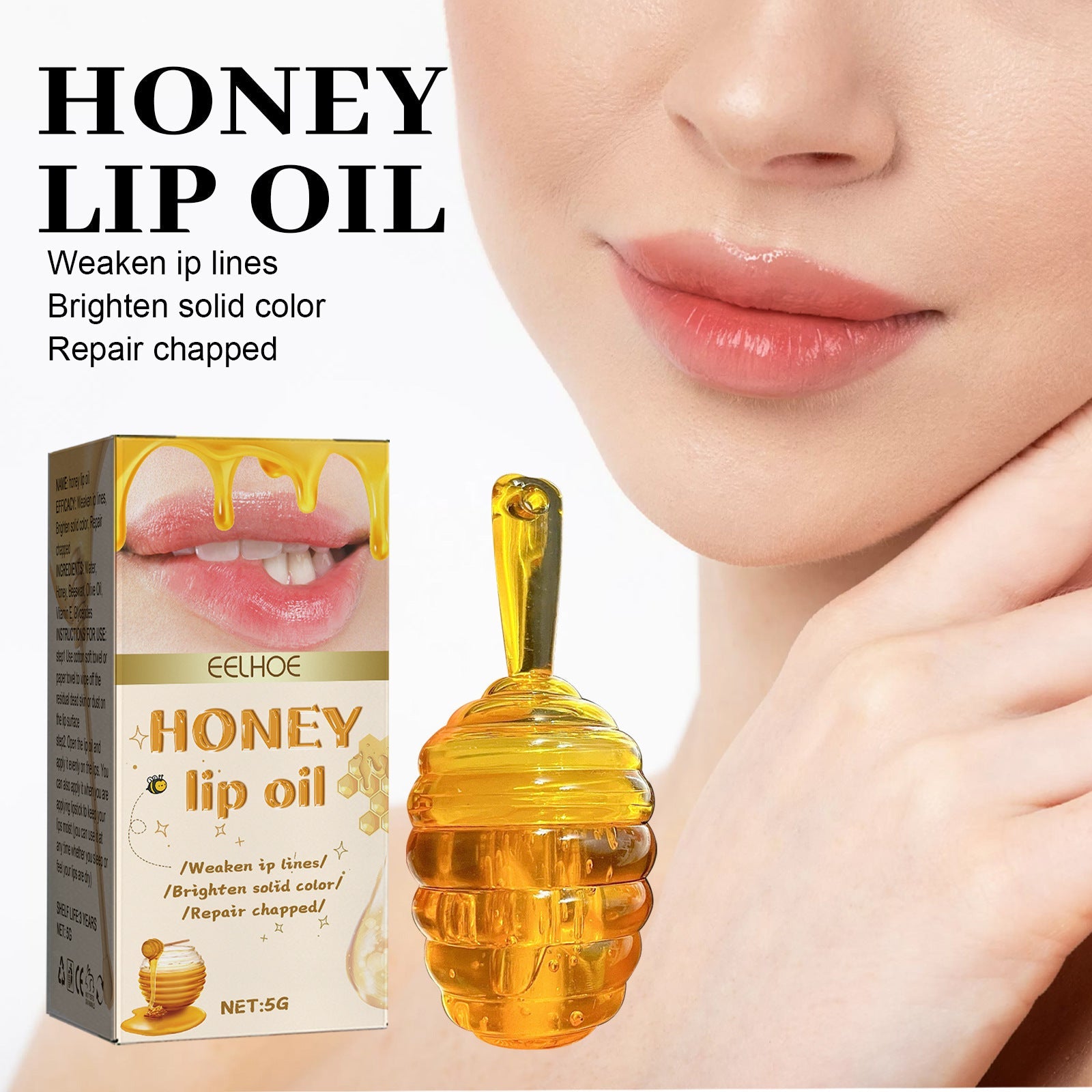 Honey Lip Gloss Fade Anti-chapping Peeling Care Nocturna-Pro
