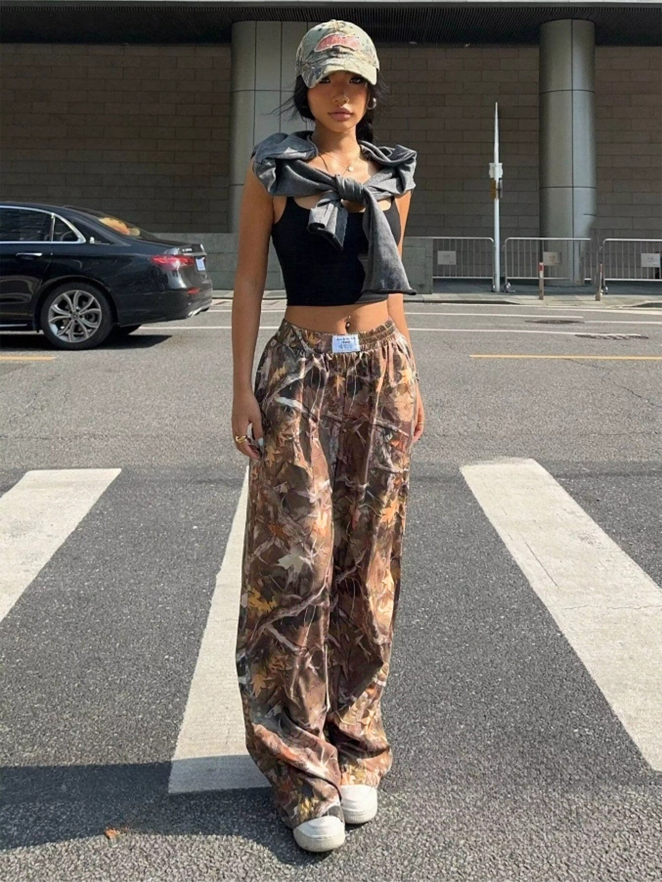 Slimming Casual Pants Hip Hop Retro Street Multi-pocket Camouflage Cargo Pants For Women Y2k Hip-hop Cargo Grunge Baggy Trousers Nocturna-Pro