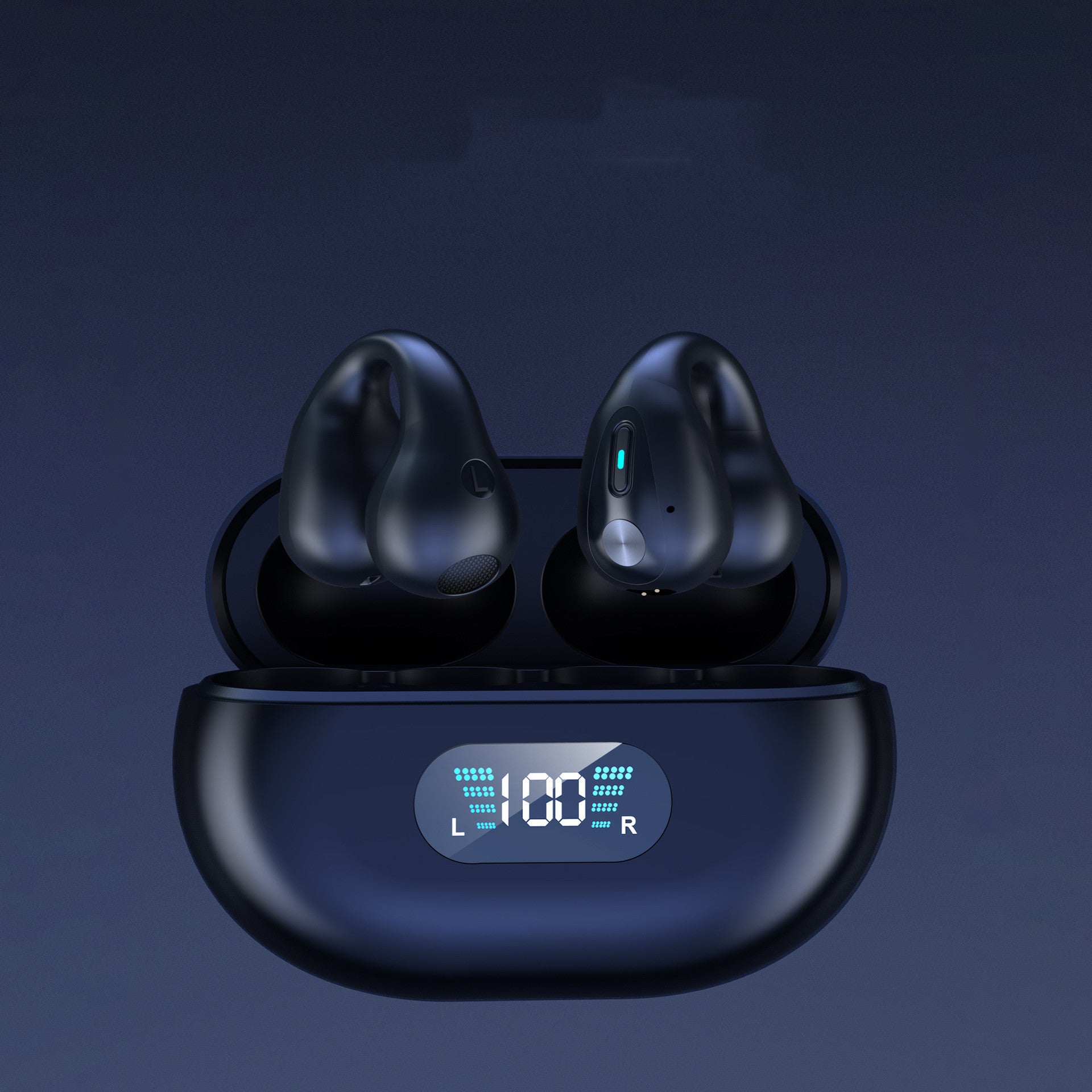 Bone Conduction Headphones TWS Earbuds Ear Clip Bluetooth 5.3 Touch Wireless Earphone In-Ear Bass HIFI Sports Headset Nocturna-Pro