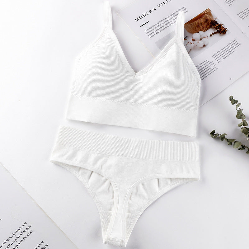 Women's Thin French Style No Steel Ring Panties And Bra Set Nocturna-Pro