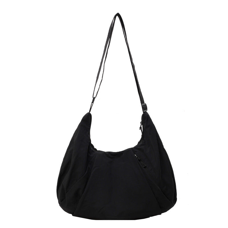 Pleated Messenger Bag Large Capacity Artistic Simple Fashion Nocturna-Pro