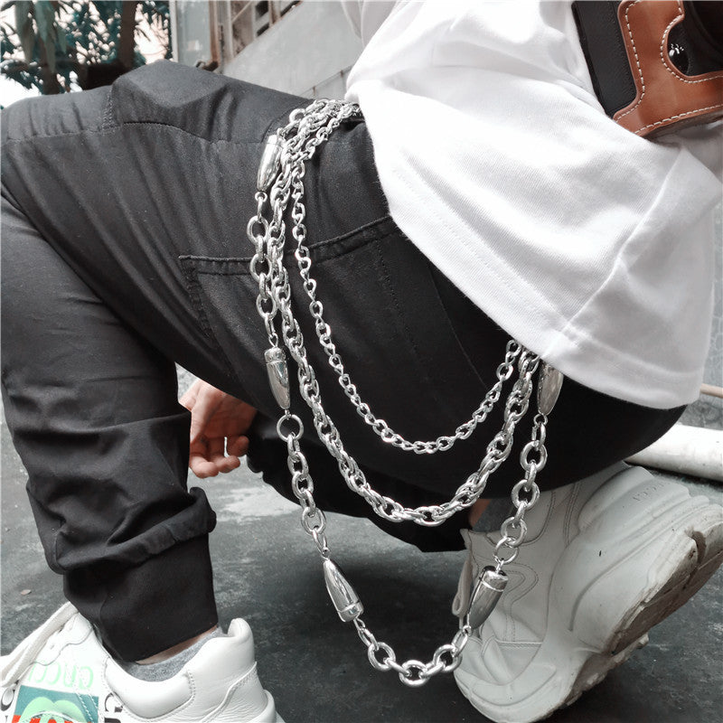 Casual Hip Hop Punk Metal Phants Zipper Nocturna-Pro