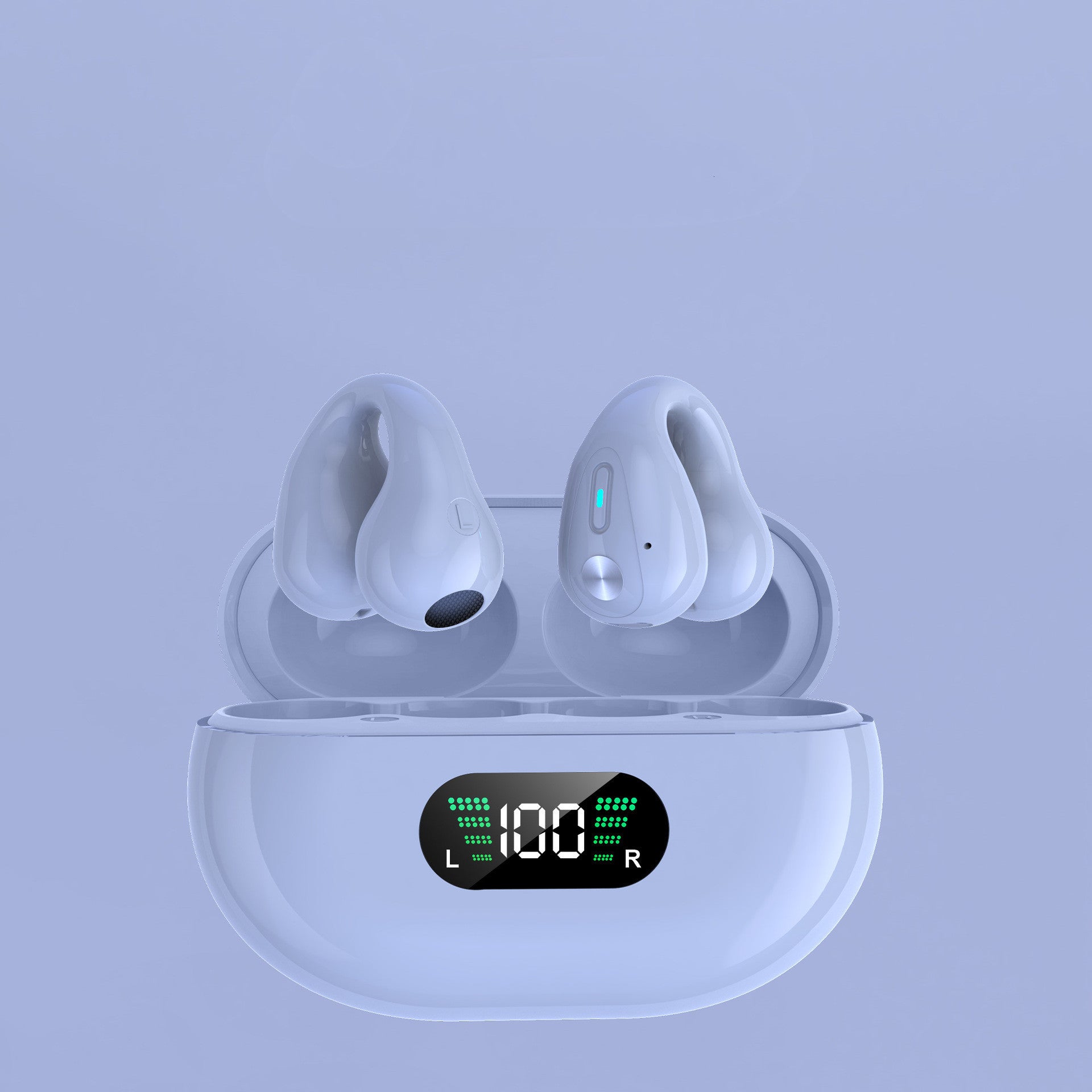Bone Conduction Headphones TWS Earbuds Ear Clip Bluetooth 5.3 Touch Wireless Earphone In-Ear Bass HIFI Sports Headset Nocturna-Pro