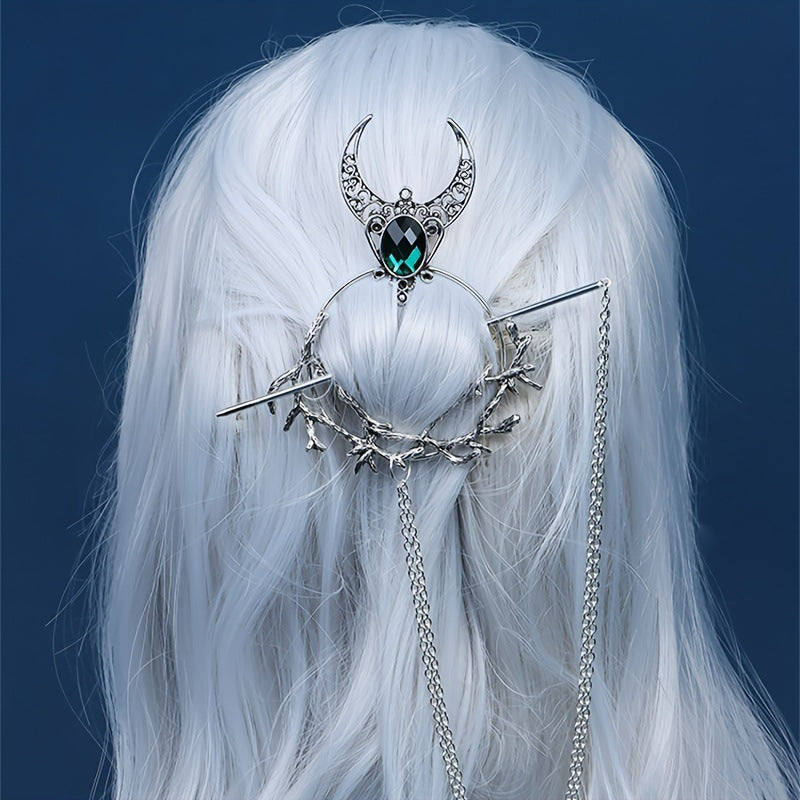 Witch Hairpin Rhinestone Elegant Trendy Dots Nocturna-Pro