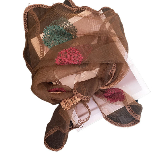 Women's Korean-style Embroidered Scarf All-matching Embroidery Nocturna-Pro