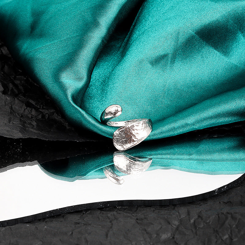 Irregular Concave And Convex Water Drop Gold And Silver Ring Nocturna-Pro
