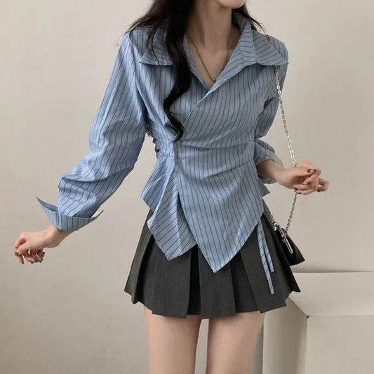 Autumn Shirt Stripe College Style Shirt Nocturna-Pro
