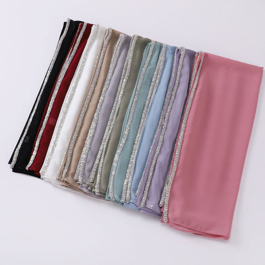 Bright Diamond Long-edged Malaysian Scarf Chiffon Scarf Nocturna-Pro