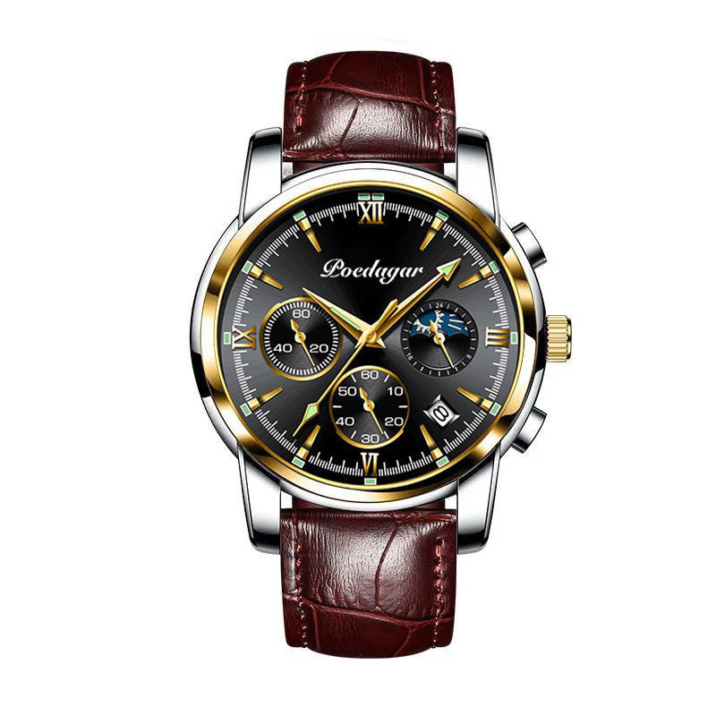 Multifunctional Men's Watch Luminous Waterproof Quartz Wrist Watch Nocturna-Pro