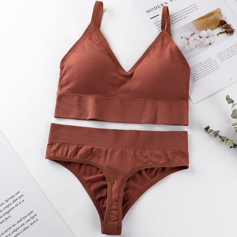 Women's Thin French Style No Steel Ring Panties And Bra Set Nocturna-Pro