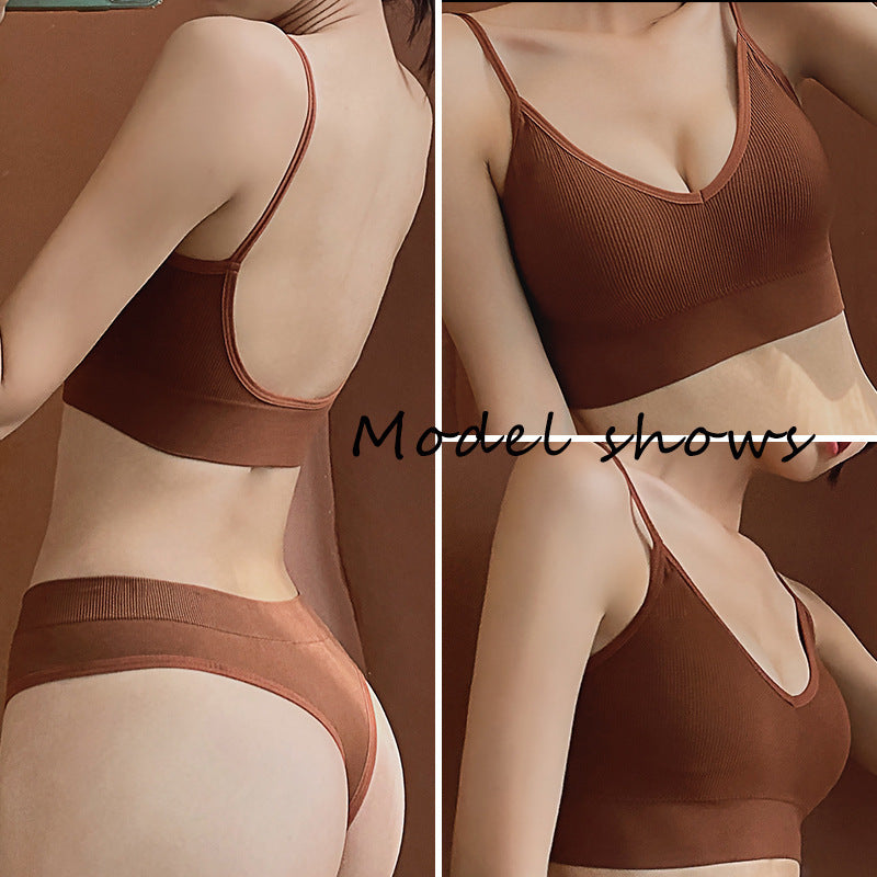 Women's Thin French Style No Steel Ring Panties And Bra Set Nocturna-Pro
