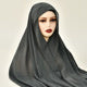 Lazy Chiffon Convenient Headscarf Magnetic Buckle Fixed Anti-drop Solid Color Nocturna-Pro