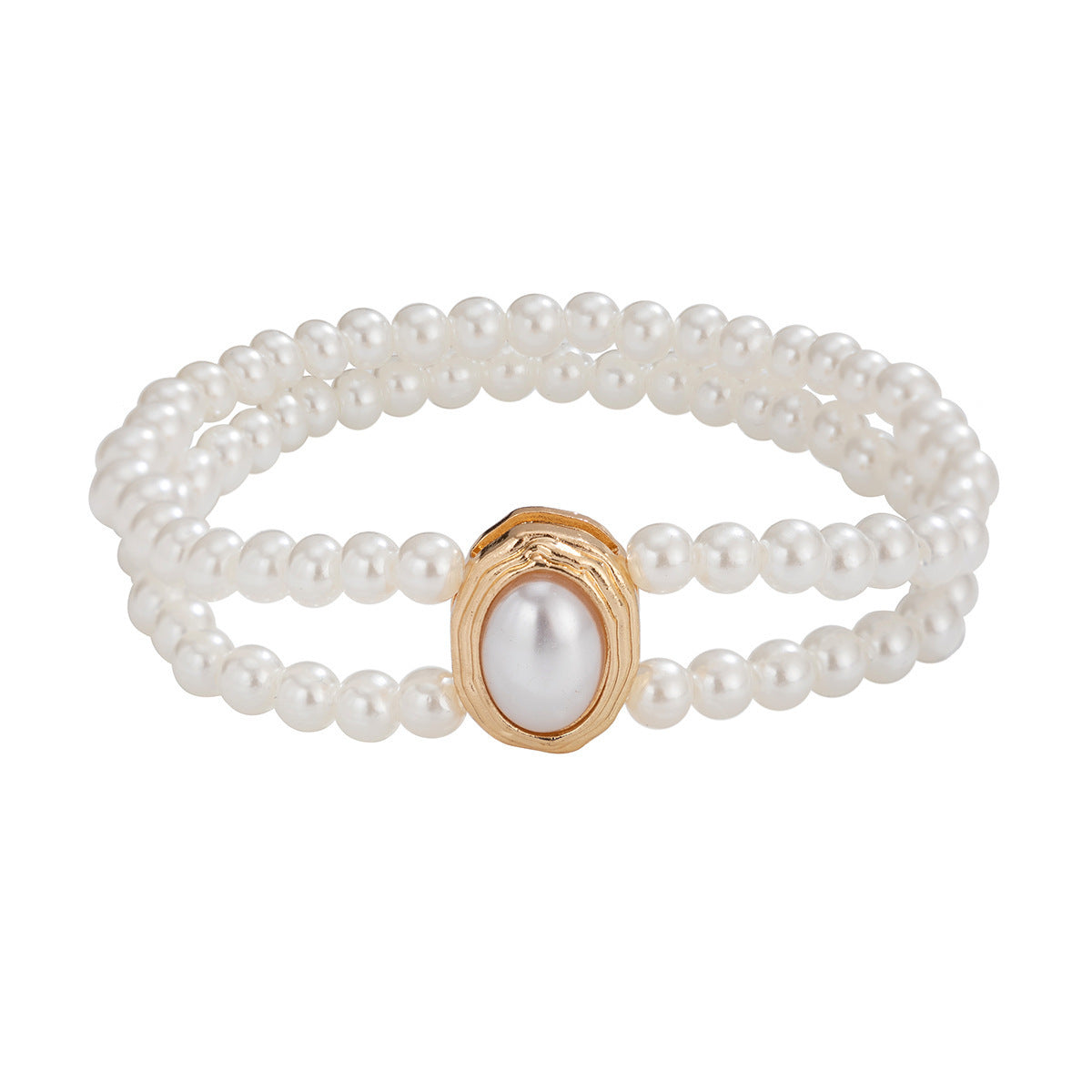 Retro Elastic Double-layer Pearl Anklet Nocturna-Pro