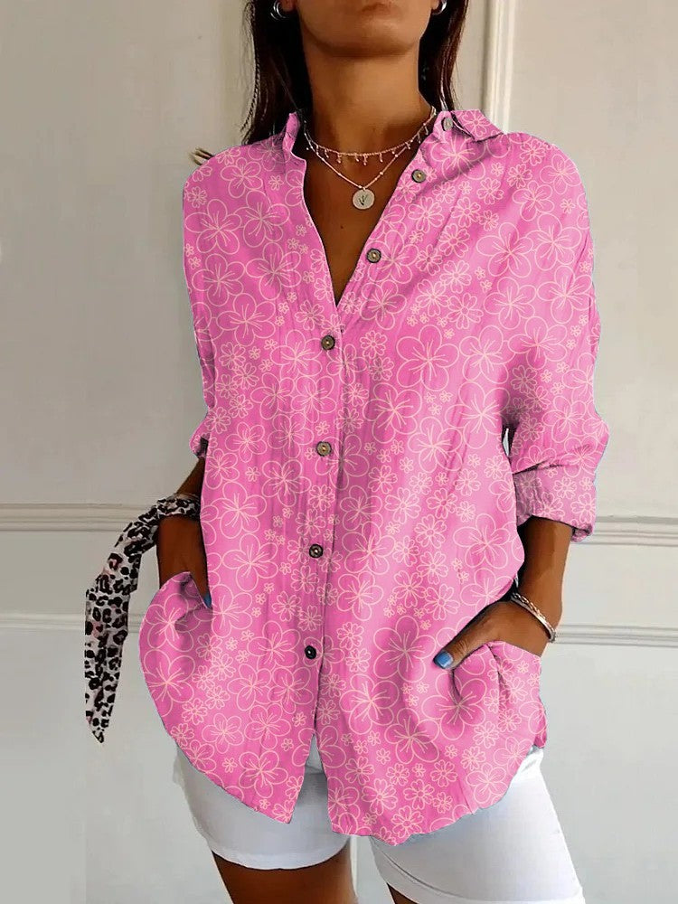 Long Sleeve Beach Travel Printed Shirt Nocturna-Pro