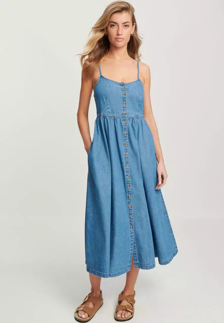 Suspenders Denim Women's Dress Nocturna-Pro