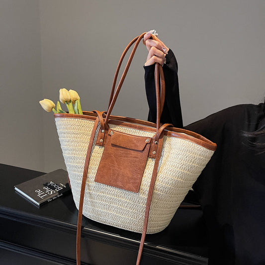 Tote Bag Summer Women's Straw Woven Handbag Nocturna-Pro