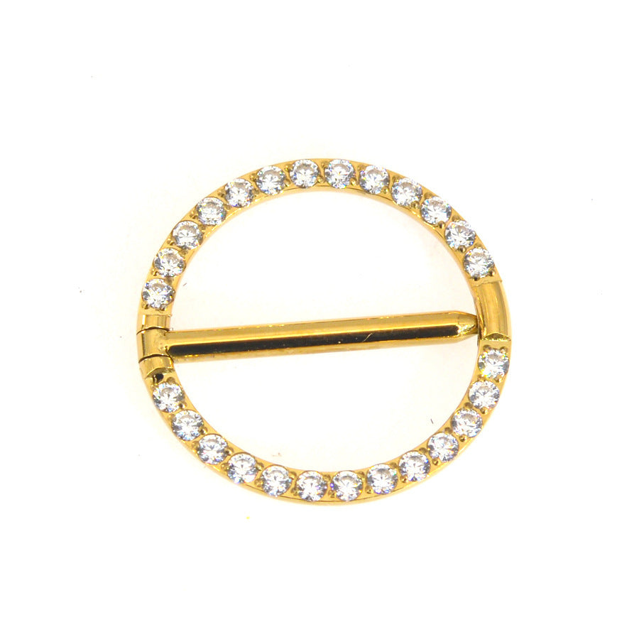Nipple Ring Diamond Round Nipple Human Body Piercing Accessories Nocturna-Pro