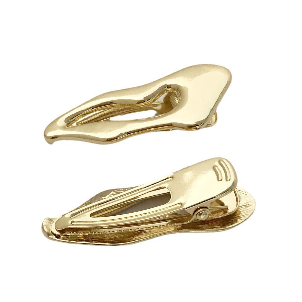 Irregular Back Head Side Clip Women's Hairpin Electroplated Metal Nocturna-Pro