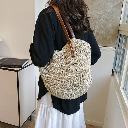 Straw Bag Holiday Shoulder Bag Fashion Woven Tote Bag Nocturna-Pro