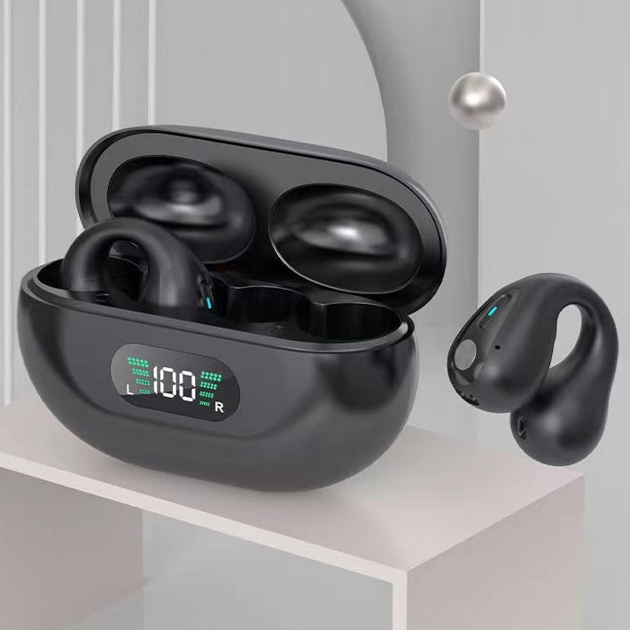 Bone Conduction Headphones TWS Earbuds Ear Clip Bluetooth 5.3 Touch Wireless Earphone In-Ear Bass HIFI Sports Headset Nocturna-Pro