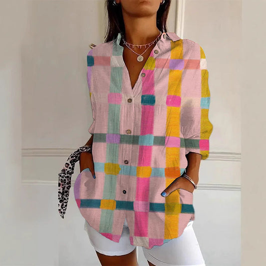 Long Sleeve Beach Travel Printed Shirt Nocturna-Pro