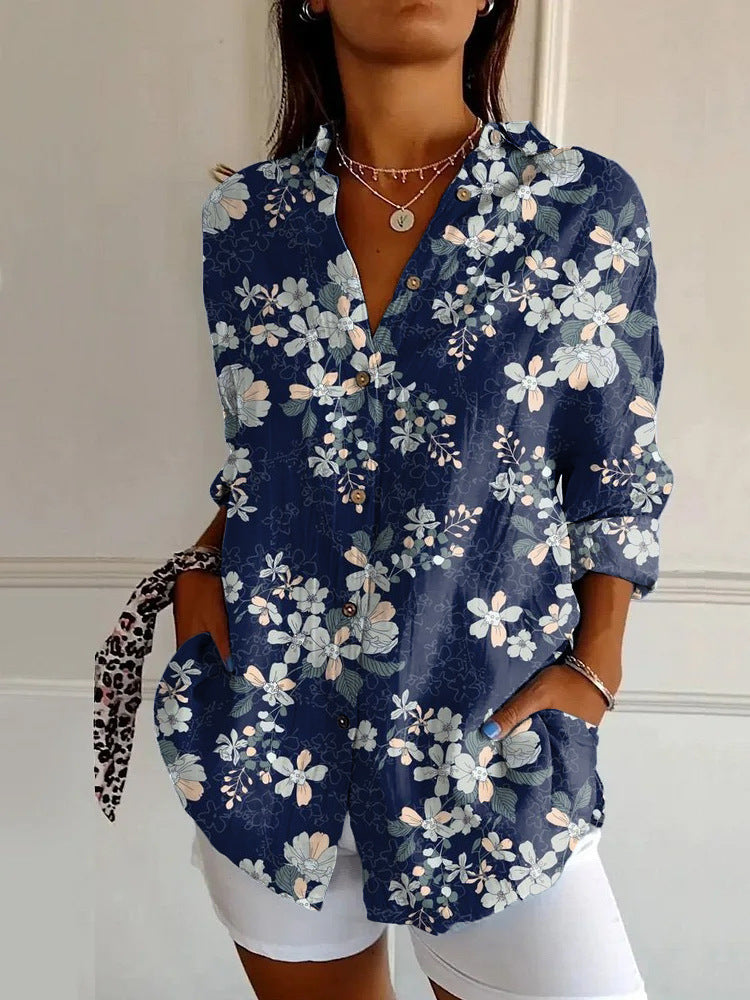 Long Sleeve Beach Travel Printed Shirt Nocturna-Pro
