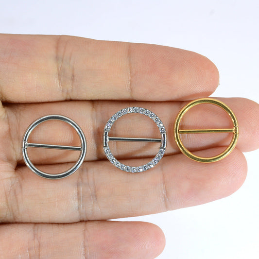 Nipple Ring Diamond Round Nipple Human Body Piercing Accessories Nocturna-Pro
