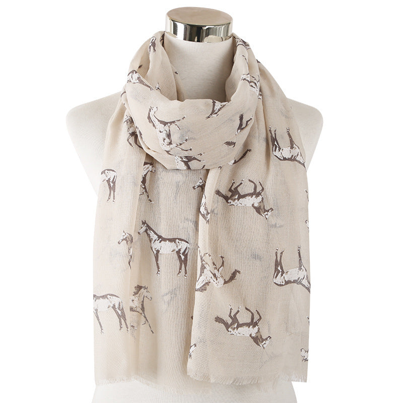 New Running Horse Scarf Animal Print Scarf Nocturna-Pro