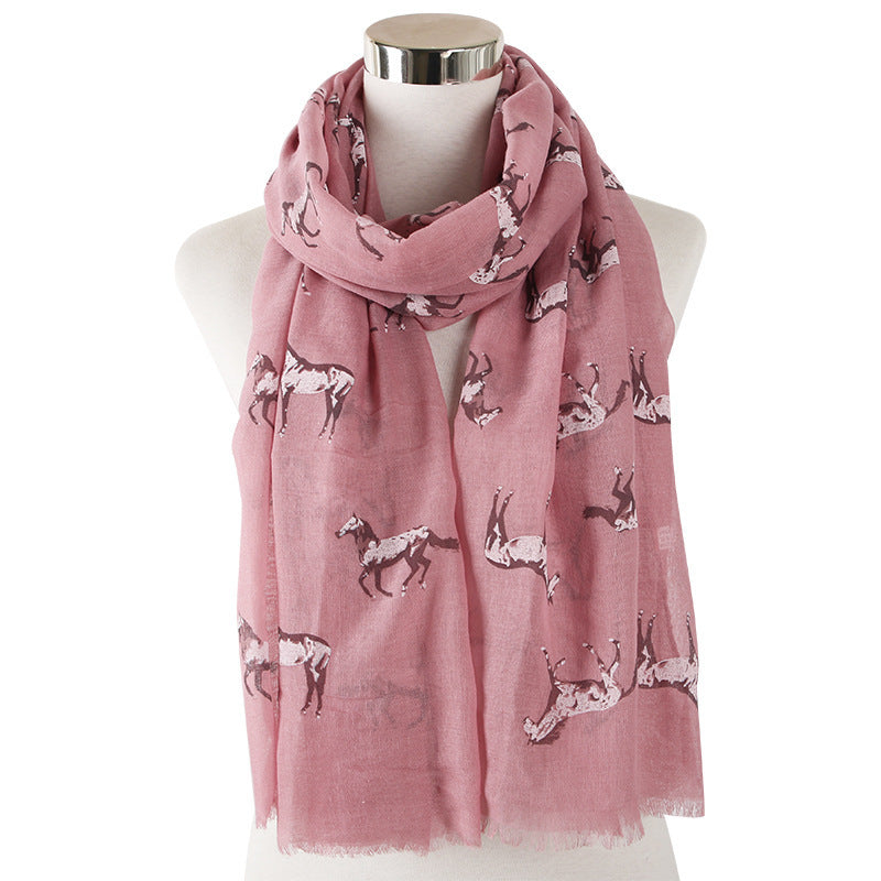 New Running Horse Scarf Animal Print Scarf Nocturna-Pro