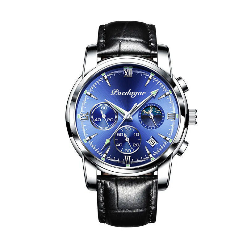 Multifunctional Men's Watch Luminous Waterproof Quartz Wrist Watch Nocturna-Pro